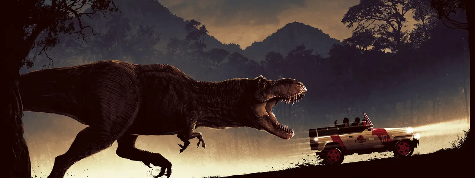 Jurassic park timeline banner art